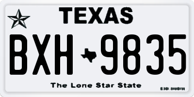 TX license plate BXH9835