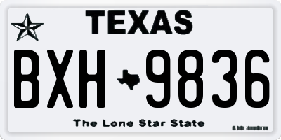 TX license plate BXH9836