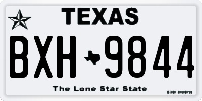 TX license plate BXH9844