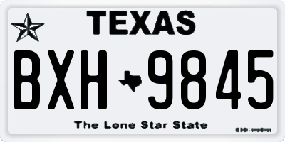 TX license plate BXH9845