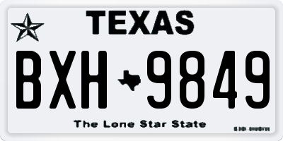 TX license plate BXH9849