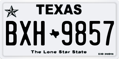 TX license plate BXH9857