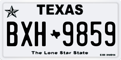 TX license plate BXH9859