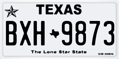 TX license plate BXH9873