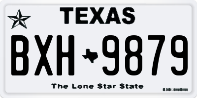 TX license plate BXH9879