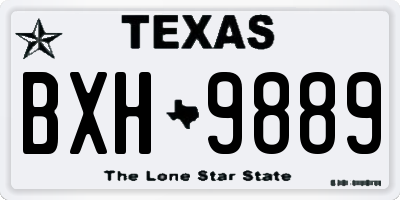 TX license plate BXH9889
