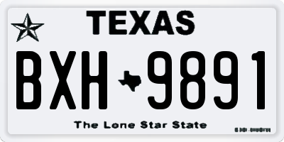 TX license plate BXH9891