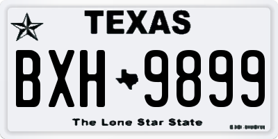 TX license plate BXH9899
