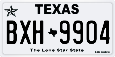 TX license plate BXH9904