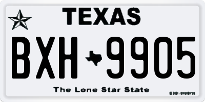TX license plate BXH9905