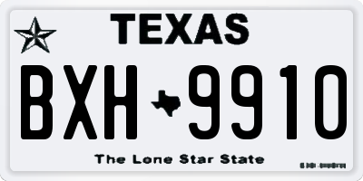 TX license plate BXH9910