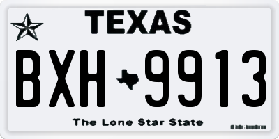TX license plate BXH9913