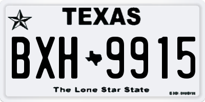 TX license plate BXH9915