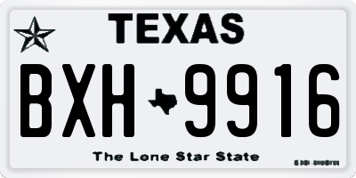 TX license plate BXH9916