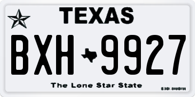 TX license plate BXH9927
