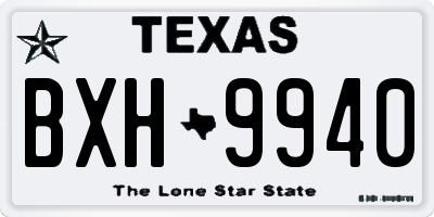 TX license plate BXH9940