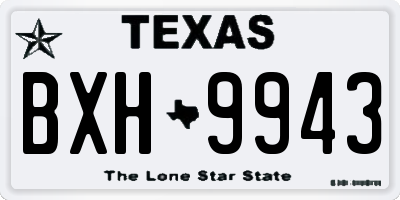 TX license plate BXH9943