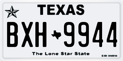 TX license plate BXH9944
