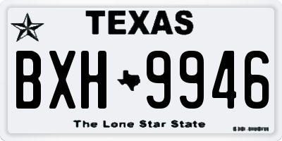 TX license plate BXH9946