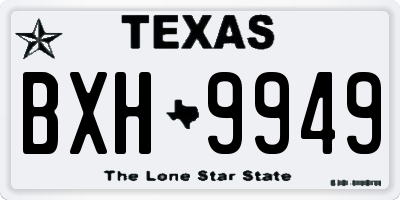 TX license plate BXH9949