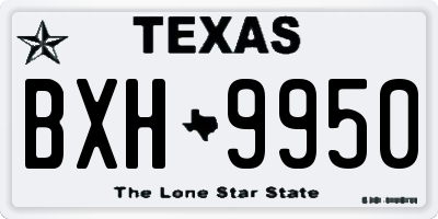 TX license plate BXH9950