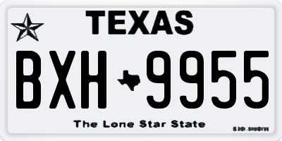 TX license plate BXH9955