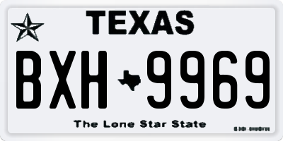 TX license plate BXH9969