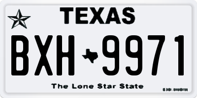 TX license plate BXH9971