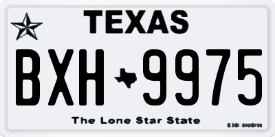 TX license plate BXH9975