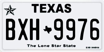 TX license plate BXH9976