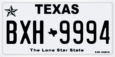 TX license plate BXH9994
