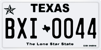 TX license plate BXI0044