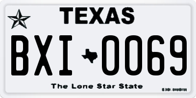 TX license plate BXI0069