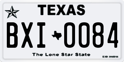 TX license plate BXI0084