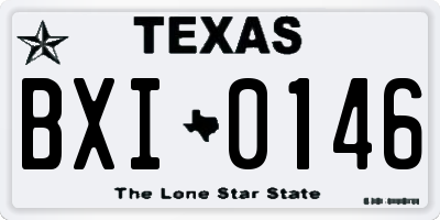TX license plate BXI0146