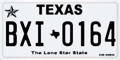 TX license plate BXI0164
