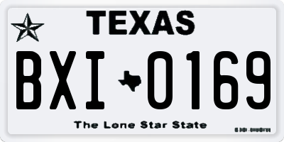 TX license plate BXI0169
