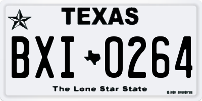 TX license plate BXI0264