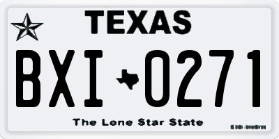 TX license plate BXI0271