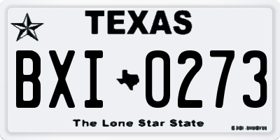 TX license plate BXI0273