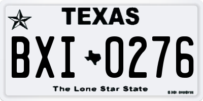 TX license plate BXI0276
