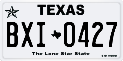 TX license plate BXI0427