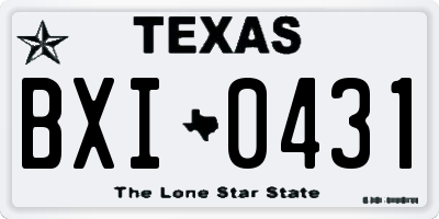 TX license plate BXI0431