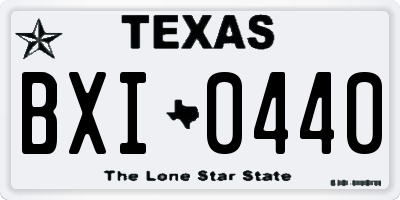 TX license plate BXI0440