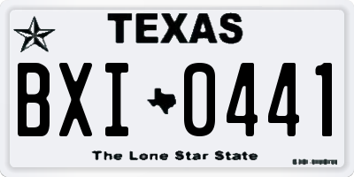 TX license plate BXI0441