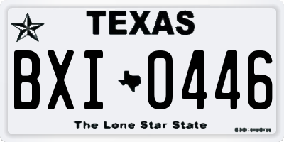 TX license plate BXI0446