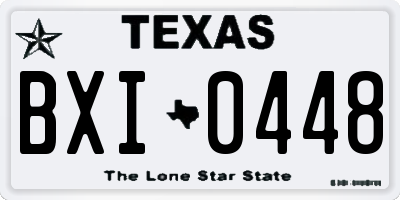 TX license plate BXI0448