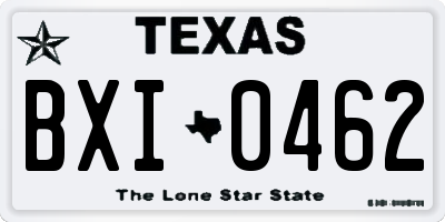 TX license plate BXI0462