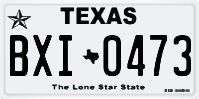 TX license plate BXI0473
