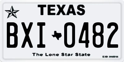 TX license plate BXI0482